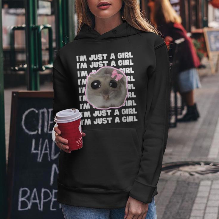 I'm Just A Girl Sad Hamster Meme Kapuzenpullover für Damen Lustige Geschenke