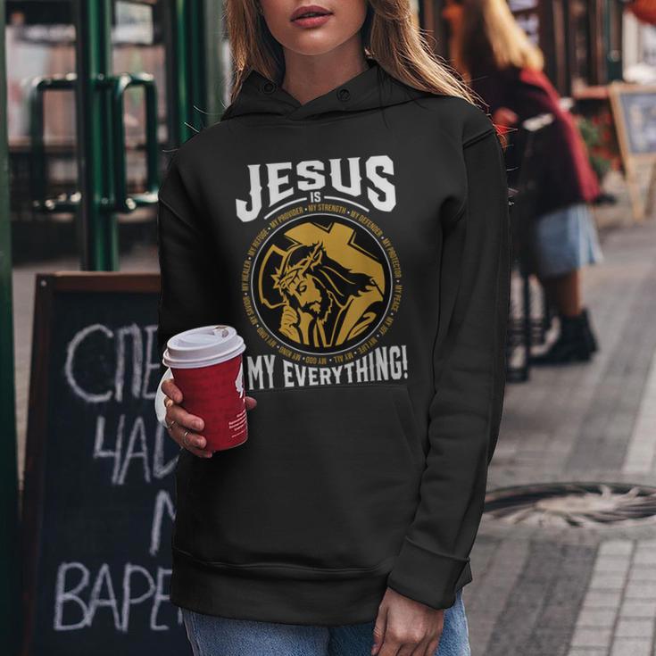 Jesus Is My All Christian God Kapuzenpullover für Damen Lustige Geschenke