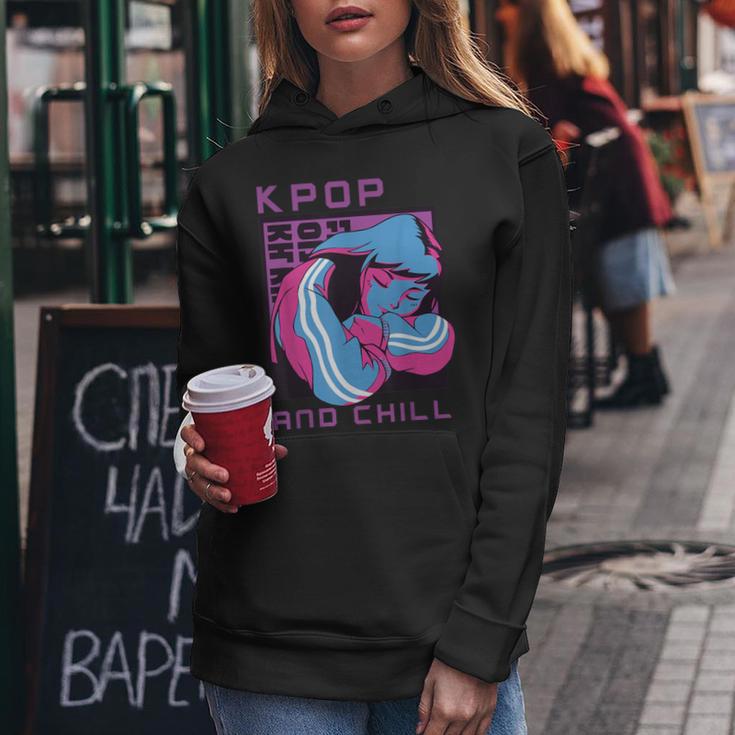 Korean K-Pop And Chill Girl Kapuzenpullover für Damen Lustige Geschenke