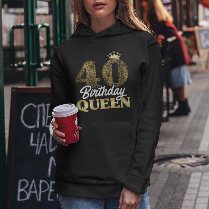 Ladies 40Th Birthday 1983 Cute Birthday Queen Crown Kapuzenpullover für Damen Lustige Geschenke