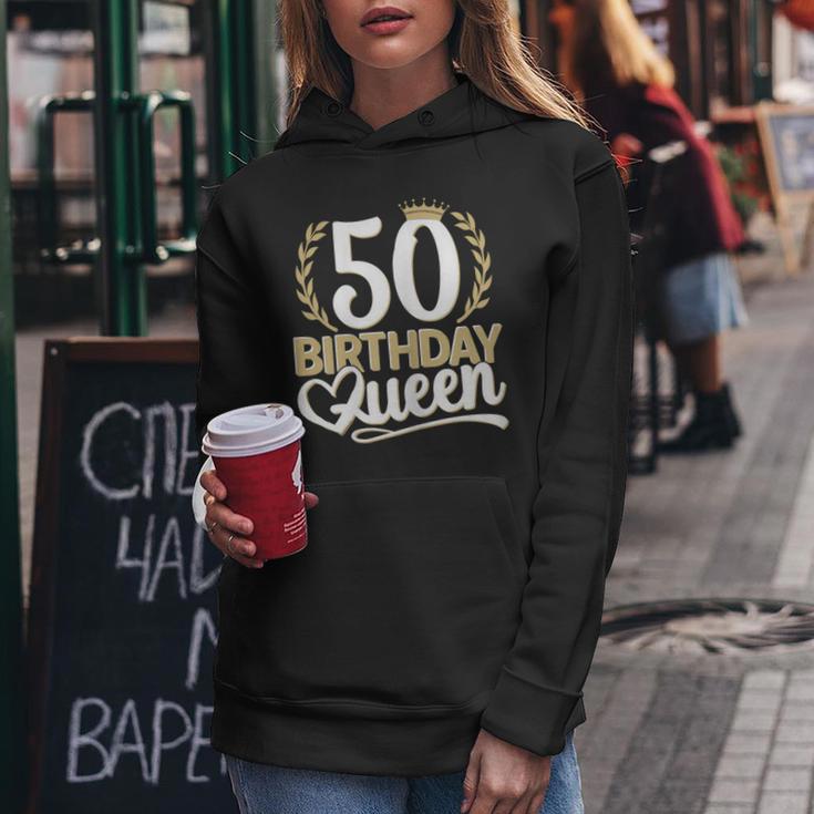 Ladies 50Th Birthday Woman 50S Birthday Birthday Queen 50 Kapuzenpullover für Damen Lustige Geschenke