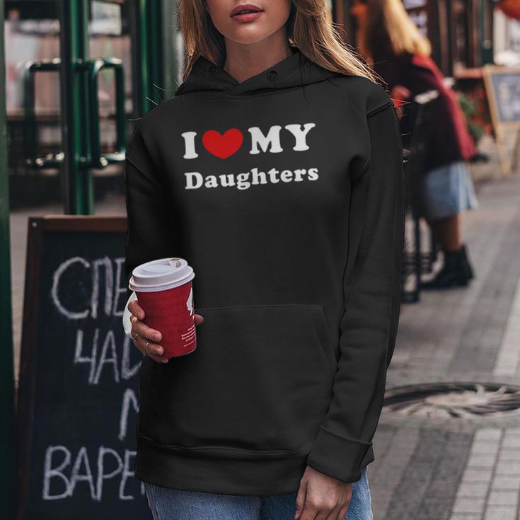 I Love My Daughters Kapuzenpullover für Damen Lustige Geschenke