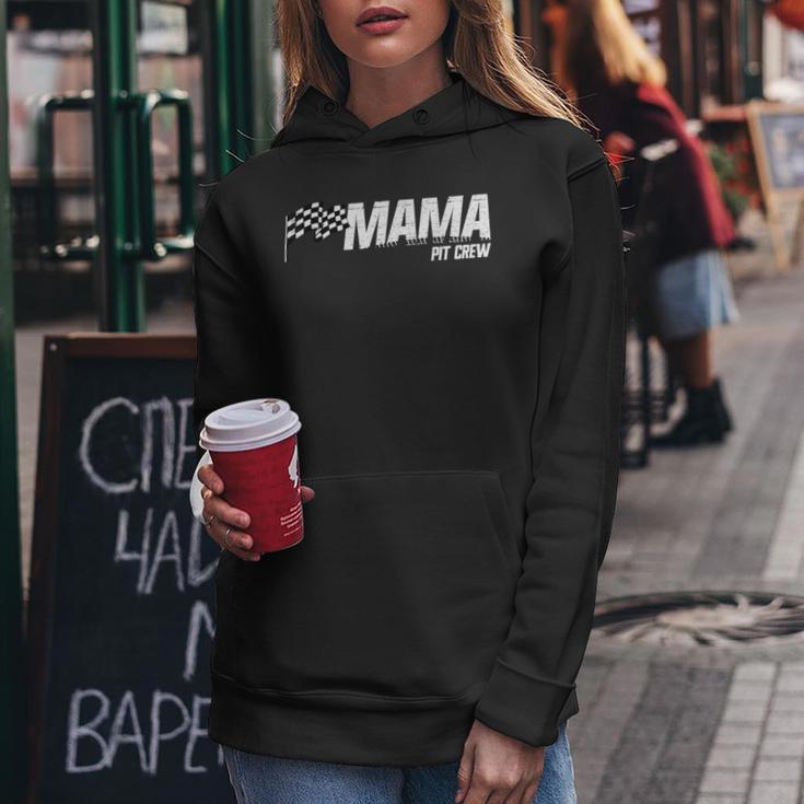 Pit Crew Mama Race Birthday Matching Family Racing Mama Sudadera con capucha para mujer Regalos divertidos