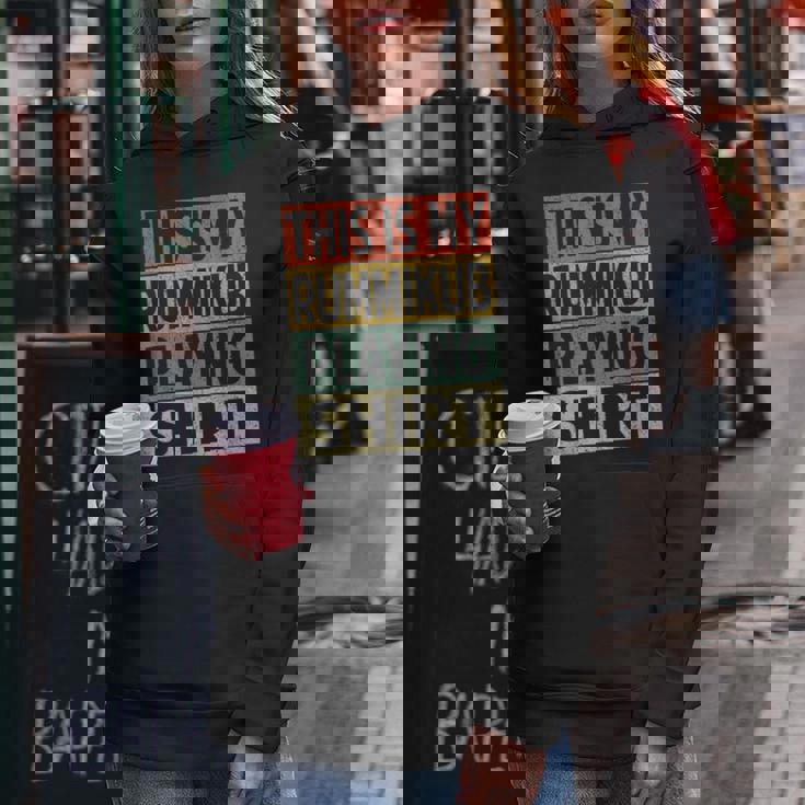 Retro Rummikub Dad Husband Grandpa Game Night Women Hoodie Funny Gifts