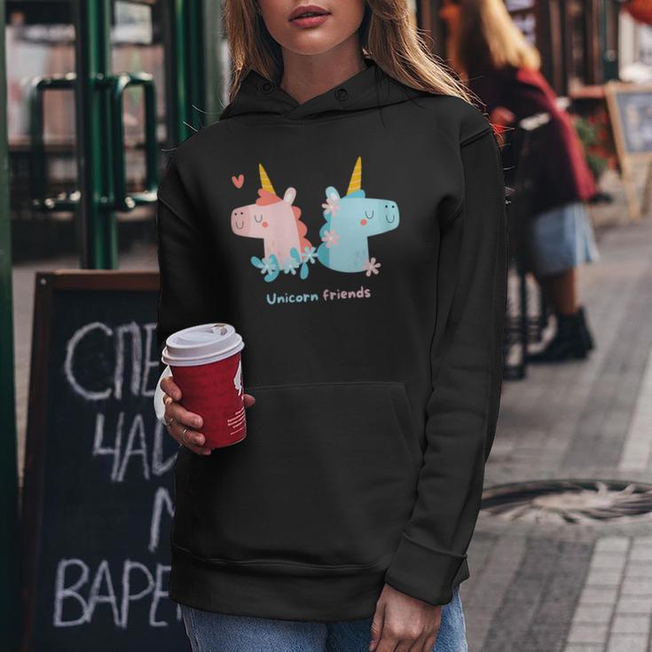 Unicorn Friends Einhorn Freunde Mädchen Kinder Kapuzenpullover für Damen Lustige Geschenke