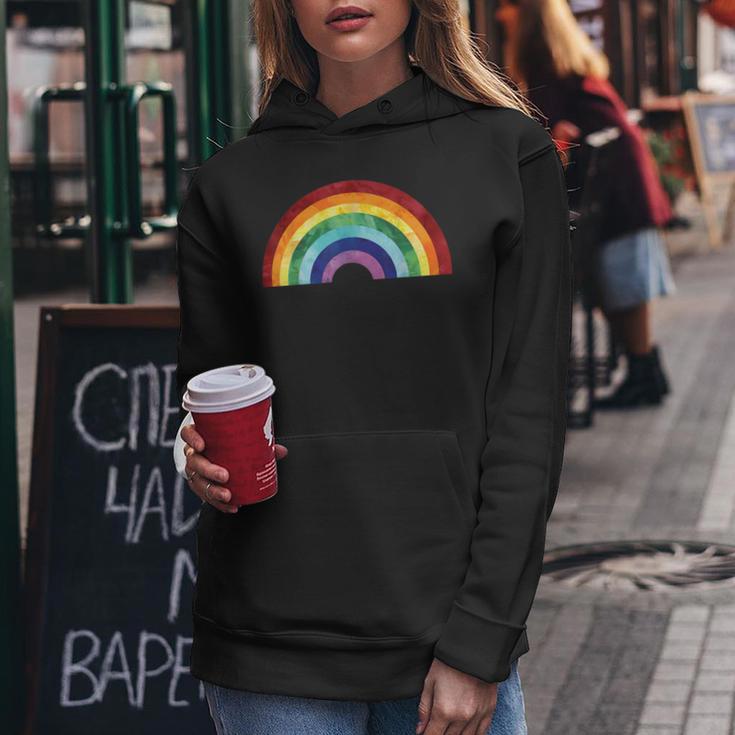 Vintage Rainbow With Beautiful Colourful Colours Love Peace Kapuzenpullover für Damen Lustige Geschenke