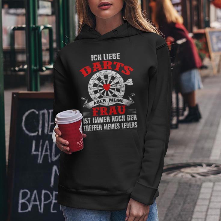 My Wife Is The Hit Of My Life Darts Kapuzenpullover für Damen Lustige Geschenke