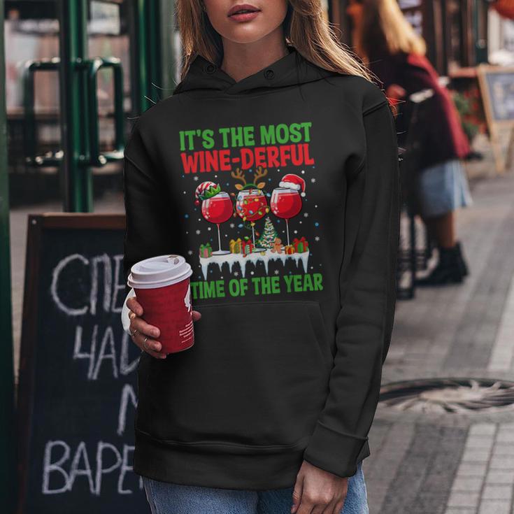 The Most Wine Derful Time Of The Year Christmas Women's Kapuzenpullover für Damen Lustige Geschenke