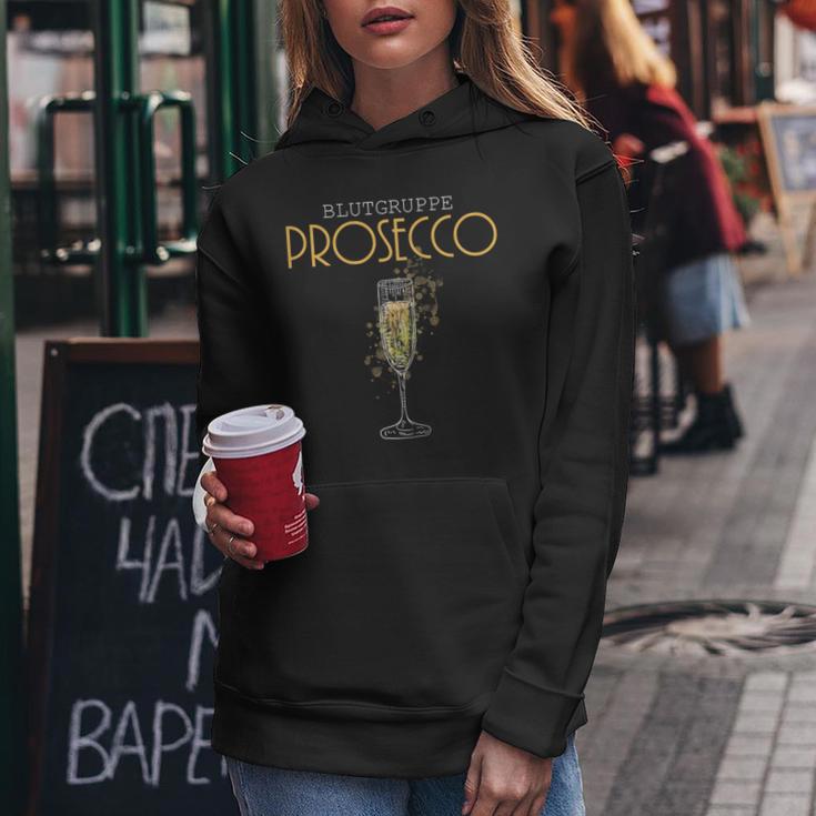 Women's Blood Group Prosecco Prosecco Prosecco Kapuzenpullover für Damen Lustige Geschenke