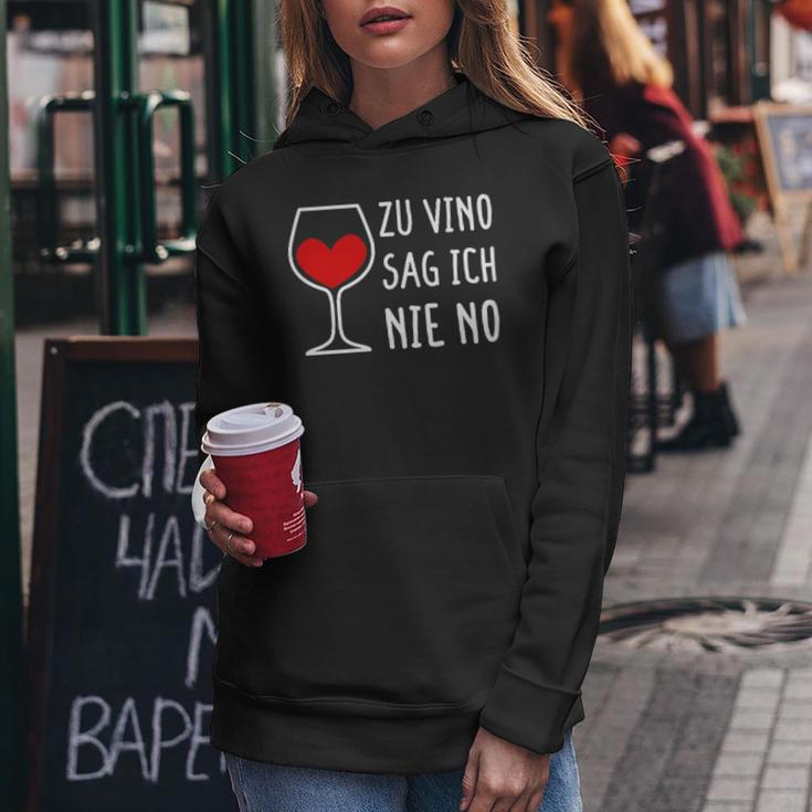 Women's Zuino Sag Ich Nie No Wine Drinker Women's Decorative Winemaker Wine Kapuzenpullover für Damen Lustige Geschenke