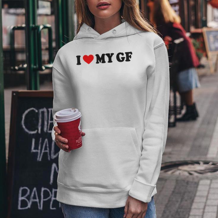 I Love My Gf I Heart My Gf I Love My Girlfriend S Kapuzenpullover für Damen Lustige Geschenke