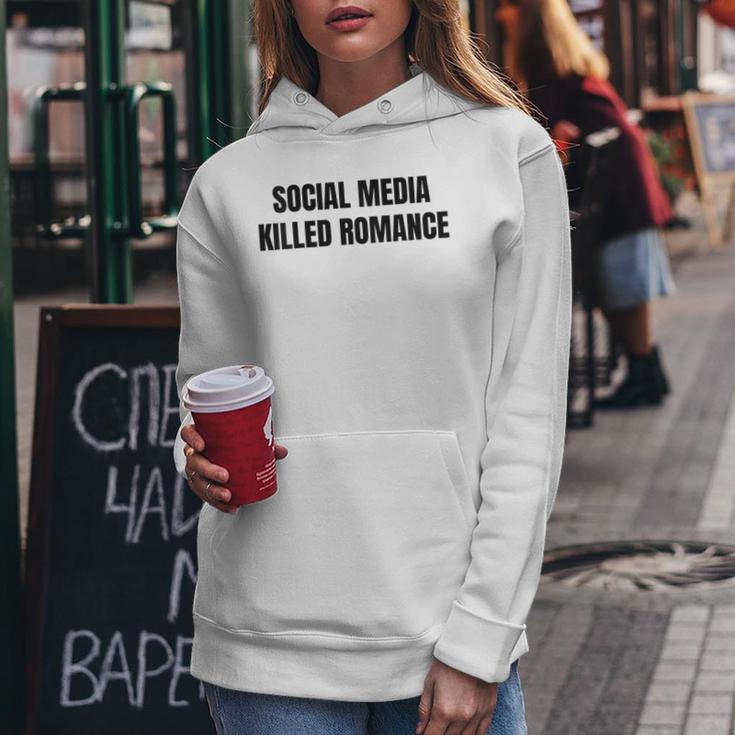 New Social Media Killed Romance Kapuzenpullover für Damen Lustige Geschenke