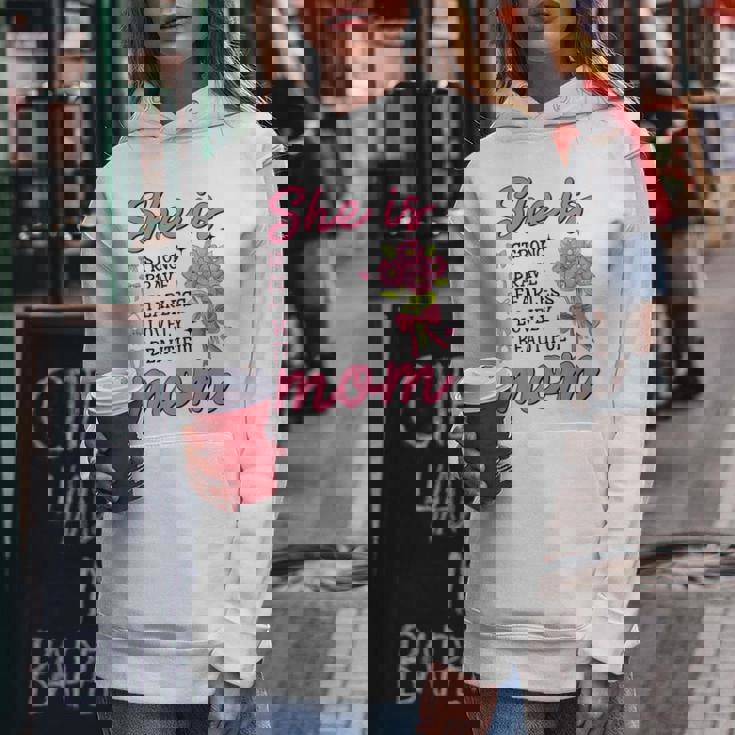 She Is Mom Christian Mother's Day Jesus Mama Religious Women Women Hoodie Funny Gifts