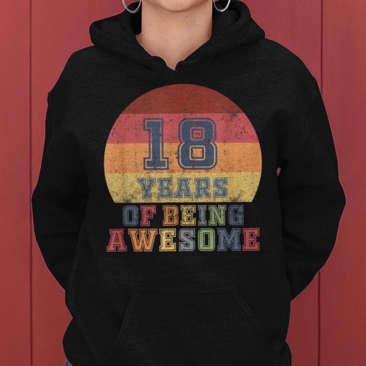 18Th Birthday Girl Daughter 18 Years Old Son Boys Retro Kapuzenpullover für Damen