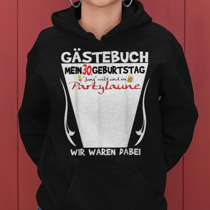 30Th Birthday Woman And 30Th Birthday Man Guest Book Kapuzenpullover für Damen