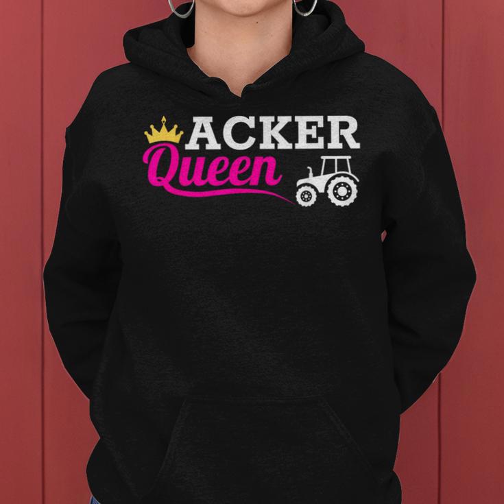 Acker Queen Bäuerin Traktor Bauernhof Spruch Landwirtin Kapuzenpullover für Damen