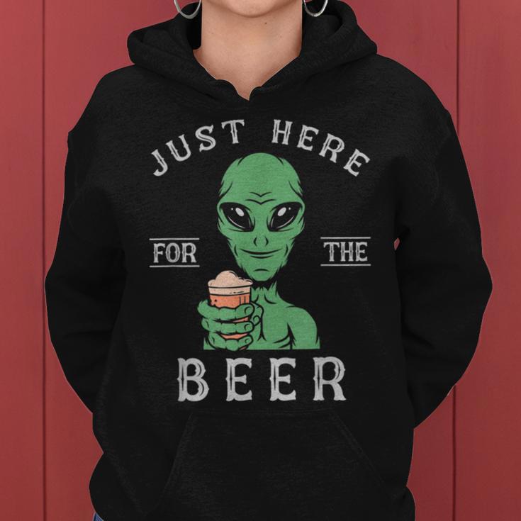 Alien And Beer Party Costume Kapuzenpullover für Damen