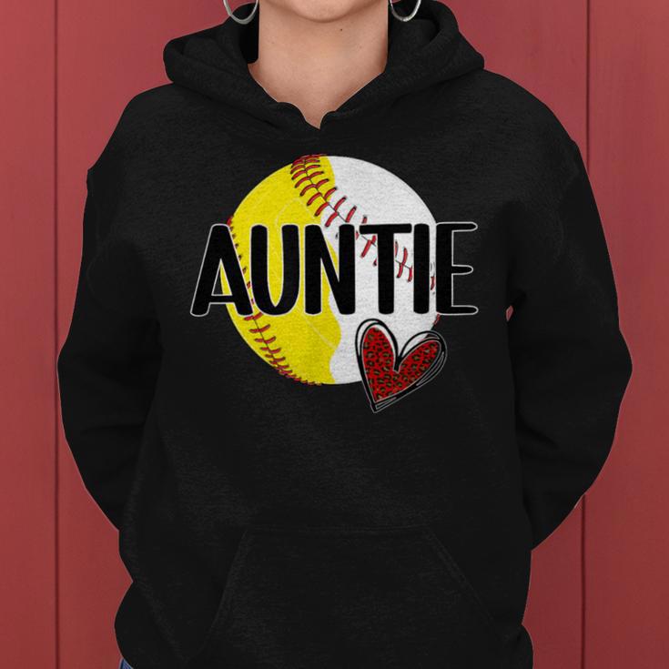 Baseball Softball Auntie Proud Softball Baseball Aunt Women Hoodie