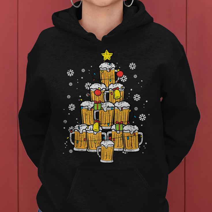 Beer Christmas Pyjamas Christmas Tree Pjs Brew Dad Men Kapuzenpullover für Damen