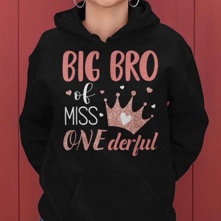 Big Brother Of Miss Onederful 1St Birthday Girl First One-Derful Kapuzenpullover für Damen