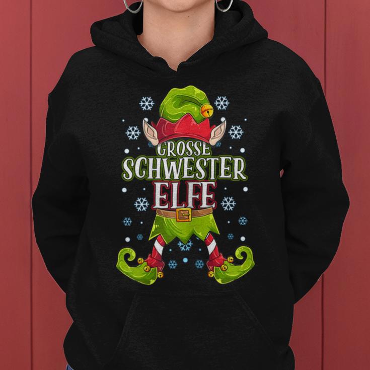 Big Sister Elf Christmas Outfit Christmas Family Kapuzenpullover für Damen