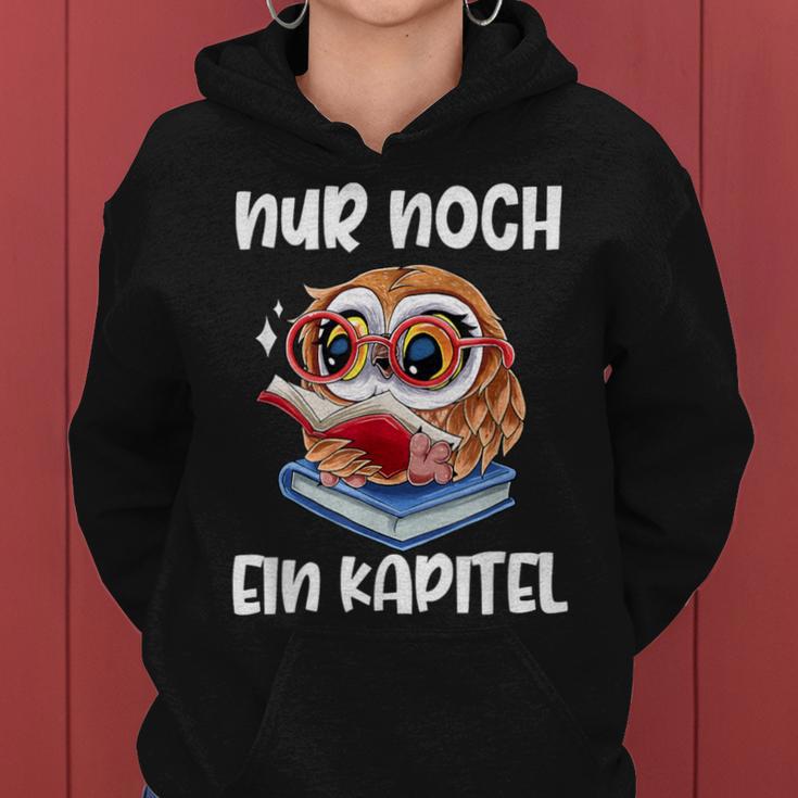 Buchwurm Nur Noch Ein Kapitel Book Lese Owl Kapuzenpullover für Damen