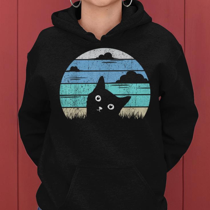 Cat Women's Meow Cat Motif Kapuzenpullover für Damen