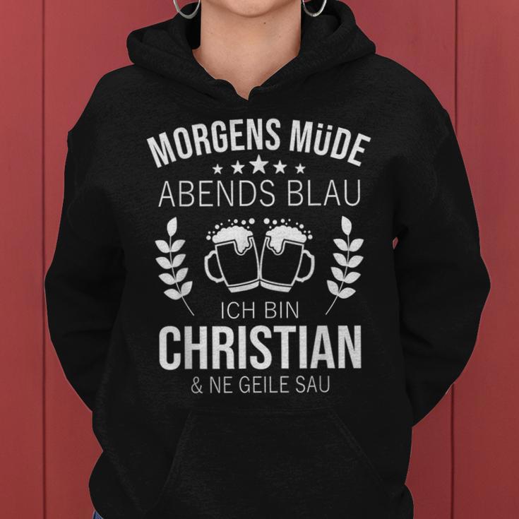 Christian First Name Birthday Beer Sayings Kapuzenpullover für Damen