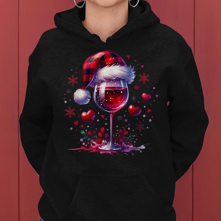 Christmas Red Wine Santa Claus Wine Merry Christmas Kapuzenpullover für Damen