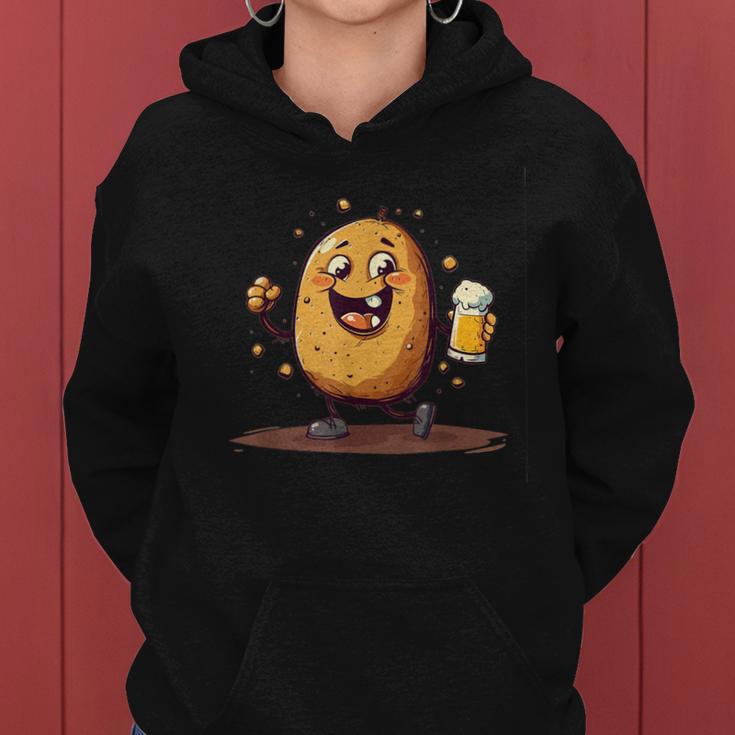 Cool Potato With Beer In Hand Costume Kapuzenpullover für Damen