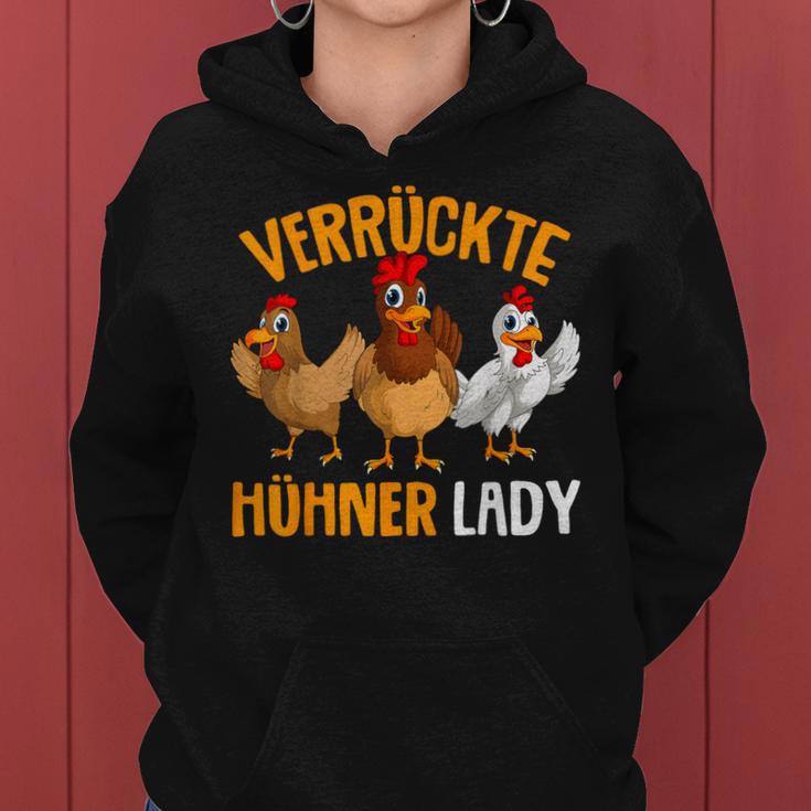 Crazy Chicken Lady Farmer Chicken S Kapuzenpullover für Damen