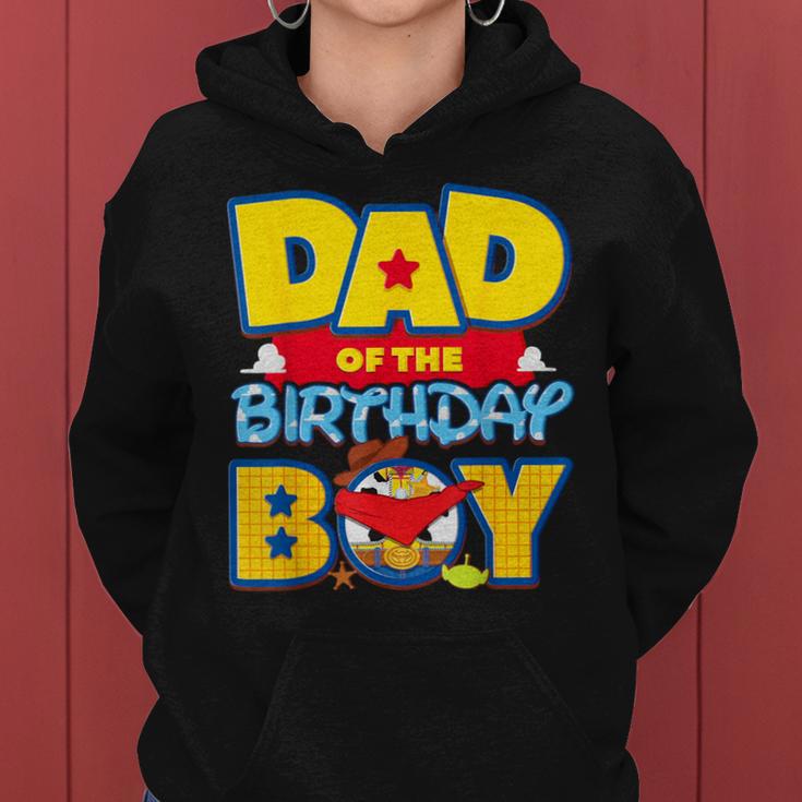 Dad And Mom Of The Birthday Boy Toy Family Party Decorations Women Hoodie