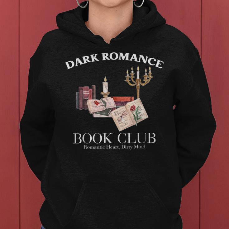 Dark Romance Book Club Romantic Heart Dirty Mind Quote Kapuzenpullover für Damen