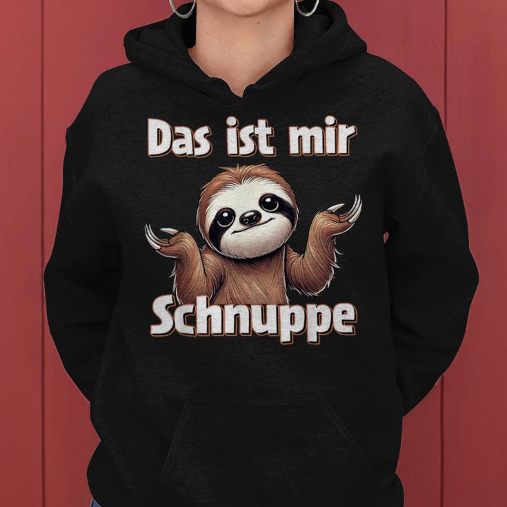 Das Ist Mir Schnuppe Sloth Motif With Sloth Kapuzenpullover für Damen