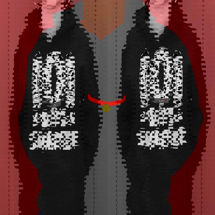 Dog Happy 101 Days School 100 Days Smarter Teacher Student Women Hoodie