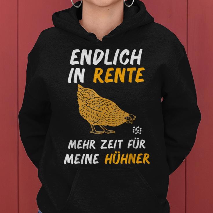 Endlich In Rente Mehr Zeit Für Meine Hühner Chicken Ruhestand Kapuzenpullover für Damen