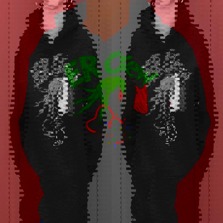 Er Christmas Nurse Crew Nursing Christmas Pattern Women Hoodie Er Christmas Nurse Crew Nursing Christmas Pattern Women Hoodie