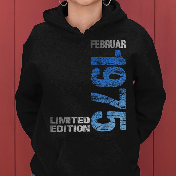 February 1975 Man Woman 50Th Birthday Limited Edition Kapuzenpullover für Damen