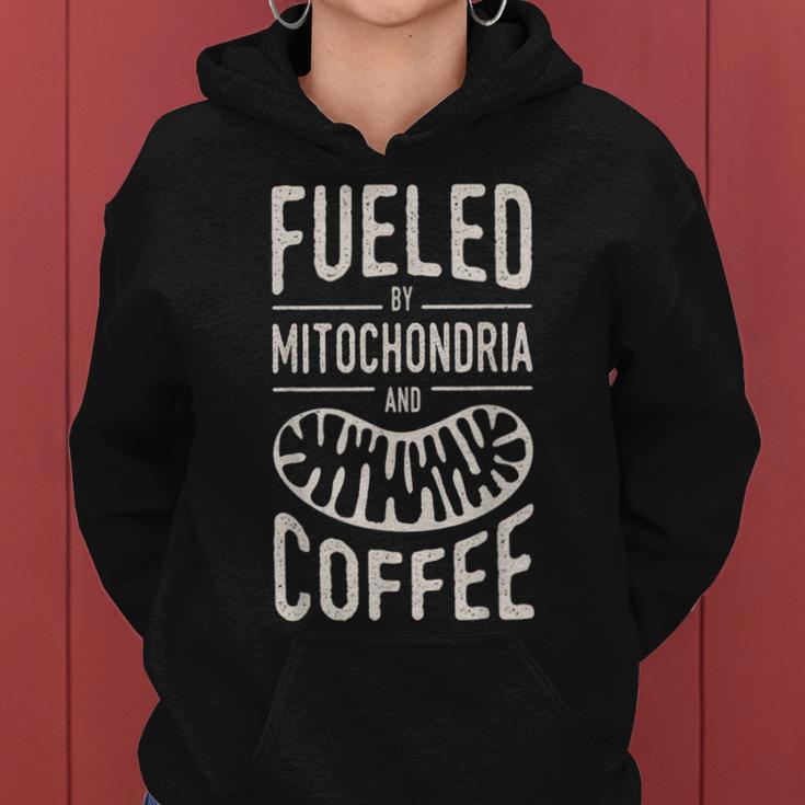 Fueled By Mitochondria And Coffee Cell Biology Science Kapuzenpullover für Damen