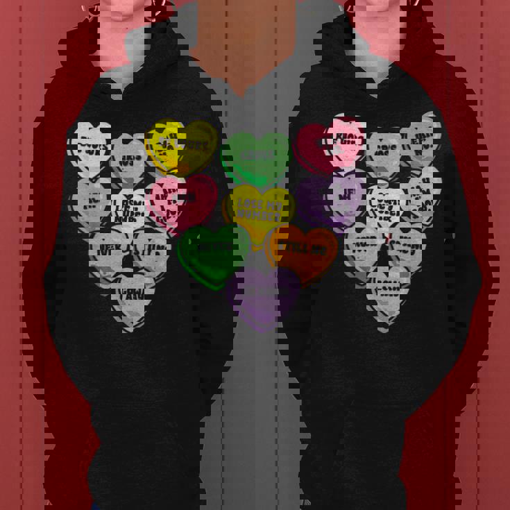 Candy Heart Anti Valentine's Day Sarcastic Love Joke Women Hoodie