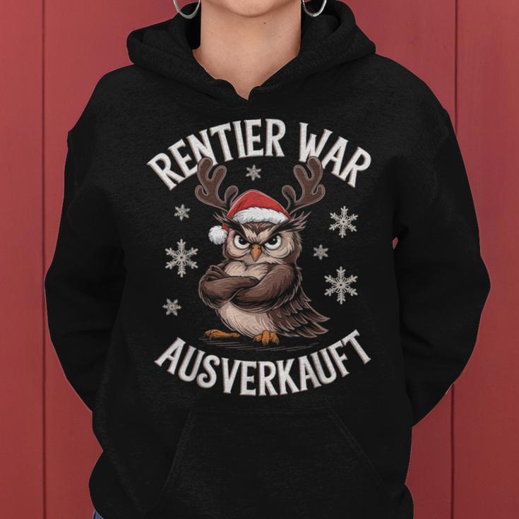 Christmas Owl Reindeer Was Out Sold Out Kapuzenpullover für Damen