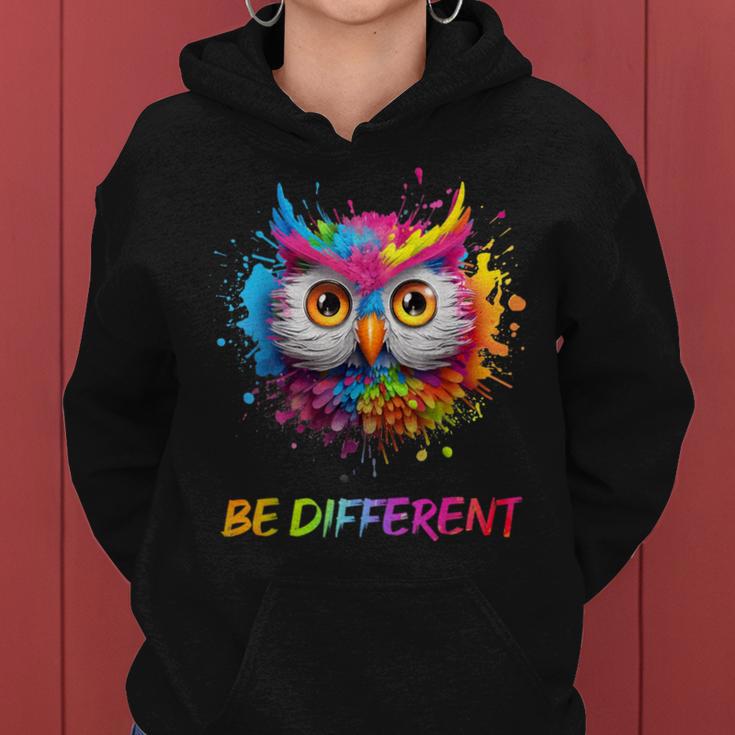 Colourful Owl Kapuzenpullover für Damen