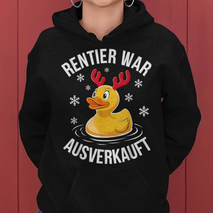 Duck Christmas Saying Reindeer War Ausverkauft Kapuzenpullover für Damen