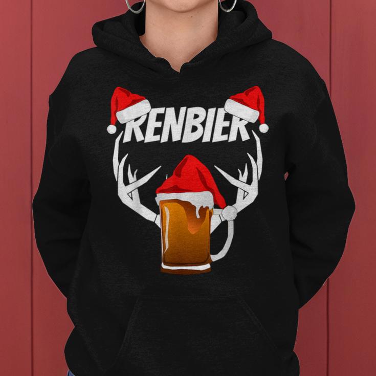 Saying Beer Renbier Reindeer Saufen Alcohol Kapuzenpullover für Damen