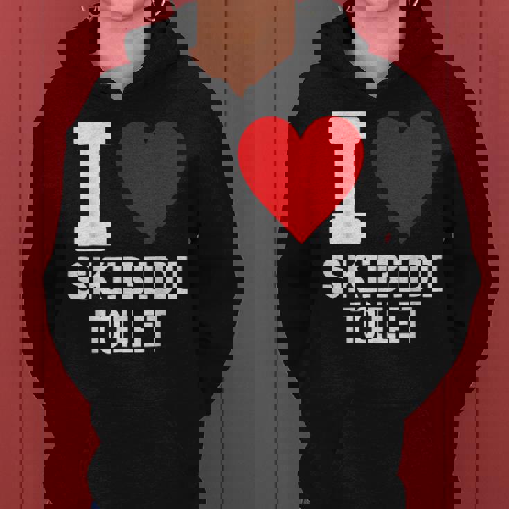 Meme Lover I Heart Skibidi Toilet For And Women Women Hoodie
