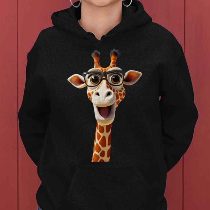 Giraffe Mit Sonnenbrille Afrika Safari Wildnis Süße Giraffen Kapuzenpullover für Damen