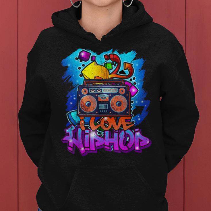 Hiphop Graffiti Music For Boys Girls Freestyle Kapuzenpullover für Damen