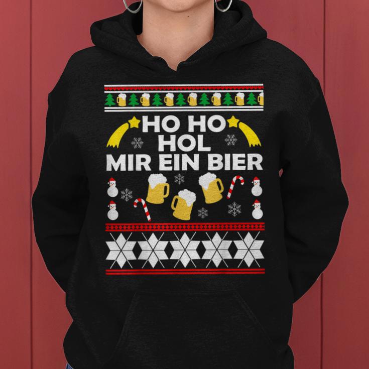 Hohoho Get Me A Beer Ugly Christmas Kapuzenpullover für Damen