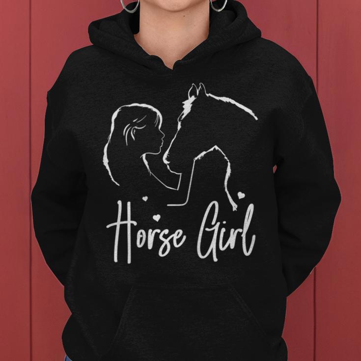 Horse & Rider Horse Girl Riding Girls Women's S Kapuzenpullover für Damen