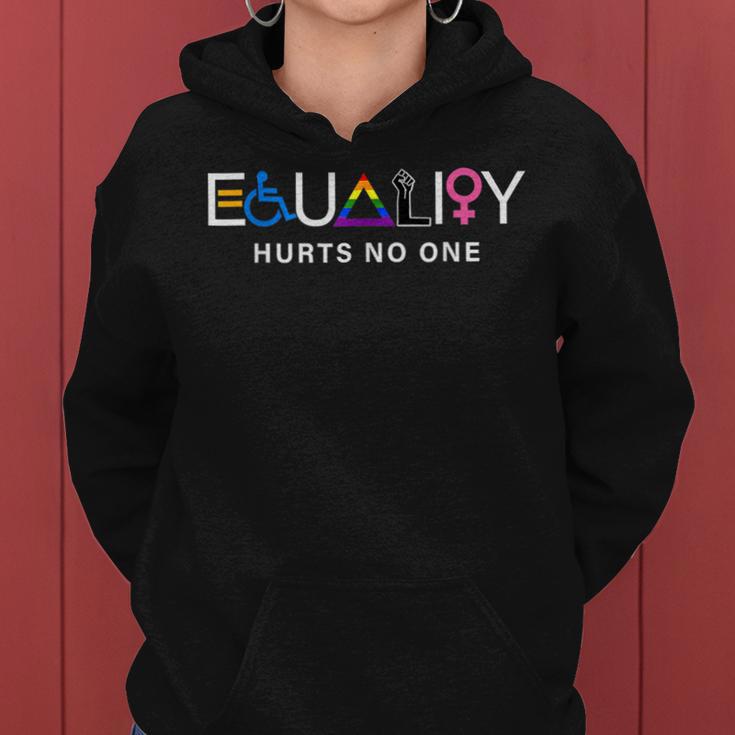 Hurts No One Lgbtq Pride Menschenrechte Männer Frauen Kapuzenpullover für Damen